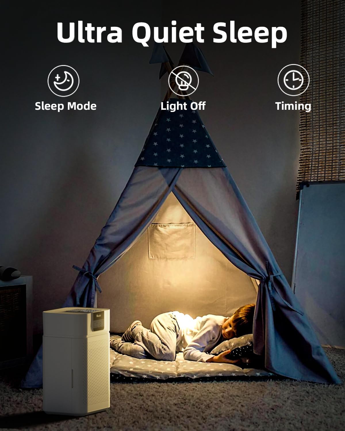 Air Purifiers, Home Air purifier for Large Room Bedroom Up to 1560ft², VEWIOR H13 True HEPA Air Filter for Wildfire Smoke Pets Pollen Odor, with Air Quality Monitoring Light, Auto/Sleep Mode, 6 Timer Vewior