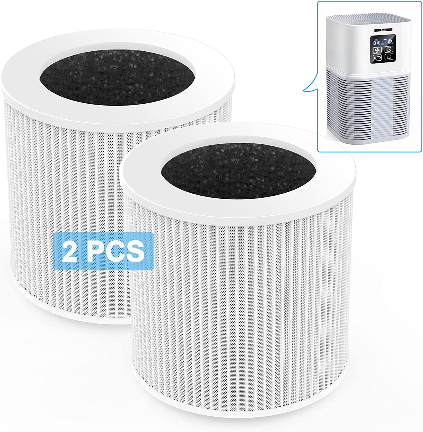 Air Purifier A1 Replacement Filter, VEWIOR H13 True HEPA Air Cleaner Filter Vewior